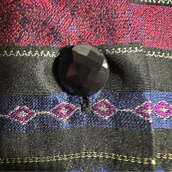 Talbots Petites sz 4 silk brocade kimono jacket,, metallic - Picture 10 of 11